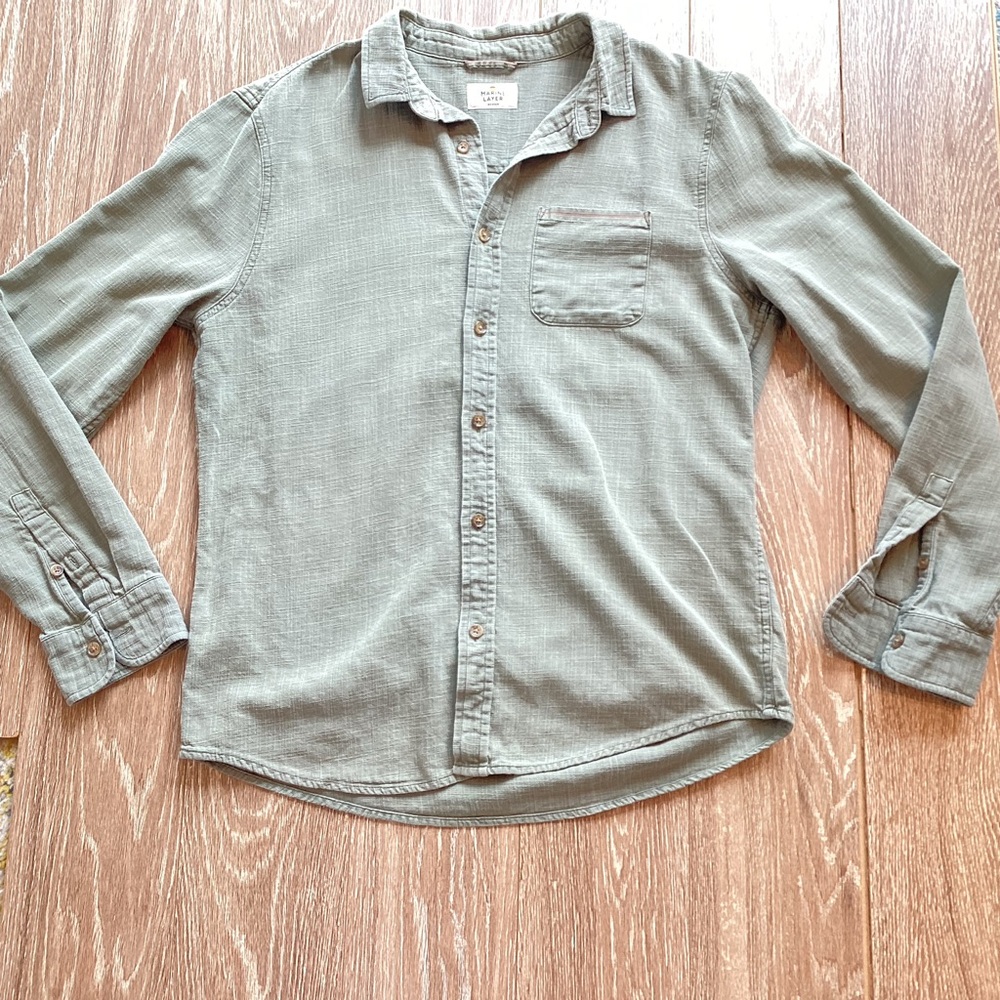 Marine Layer Classic Stretch Selvage Shirt - Picture 5 of 8